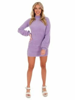 Blue Blush Sale Lovesick Fuzzy Sweater Dress