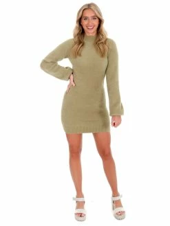 Blue Blush Sale Lovesick Fuzzy Sweater Dress