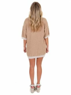 Blue Blush Make It Work Button Sweater Dress