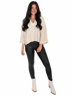 Blue Blush Spring Forward Cropped Sweater Tops