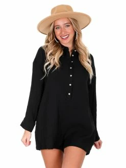 Illa Illa Playsuits Southern Girl Button Down Romper