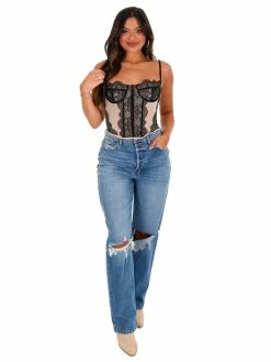 Illa Illa Round Here Lace Corset Top