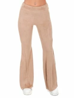 Illa Illa Bottoms Wait A Minute Suede Flare Pants