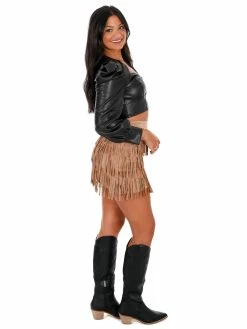 Illa Illa At Last Leather Puff Sleeve Top Tops