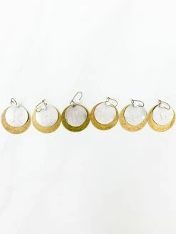 Accessories Medium Round Bronze Initial With Pearl