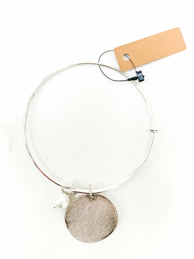 Best Pirce ✔️ Accessories Bracelets Silver Initial Bracelet ❤️ 1 Accessories Bracelets Silver Initial Bracelet