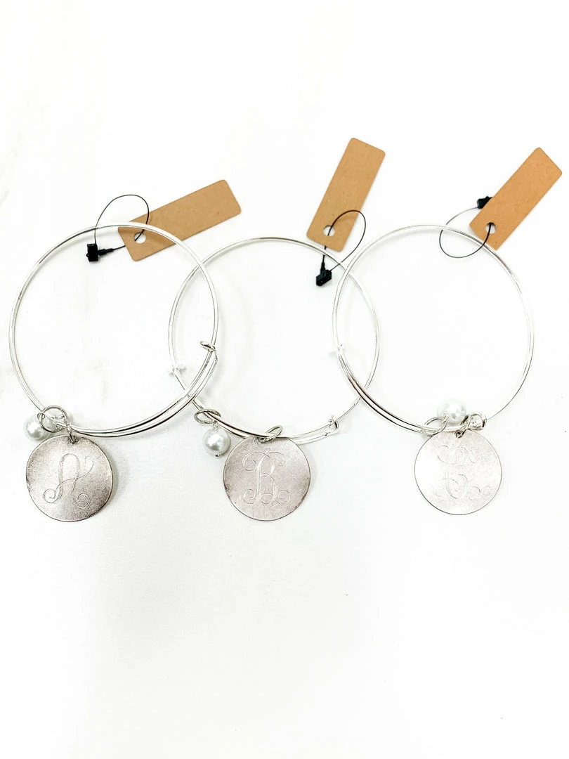 Best Pirce ✔️ Accessories Bracelets Silver Initial Bracelet ❤️ 2 Accessories Bracelets Silver Initial Bracelet