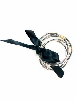 Accessories Glitter Filled Jelly Bracelet Set (5 Pack)