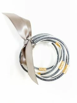 Accessories Glitter Filled Jelly Bracelet Set (5 Pack)