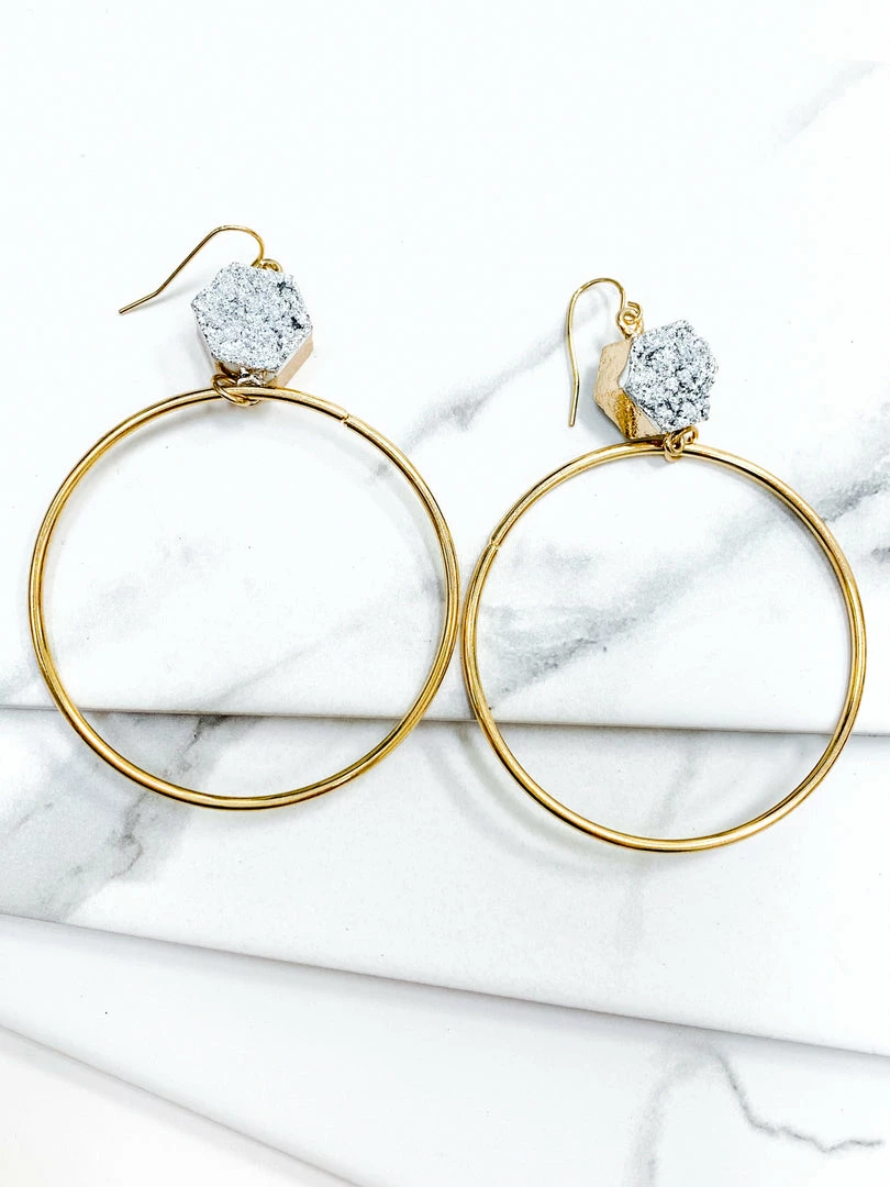 Brand new ๐ Apparel Druzzy Hoop ๐ 4 Apparel Druzzy Hoop