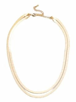 Fame Accessories 2 Layered Snake Chain Necklaces