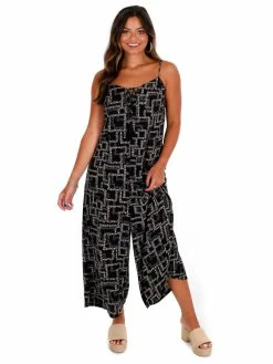 In The Beginning Love Changes Print Jumpsuit