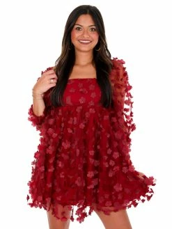 Storia Love Lockdown Red Daisies Mini Dress Dresses