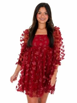 Storia Love Lockdown Red Daisies Mini Dress Dresses