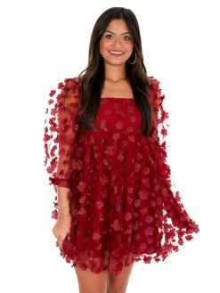Storia Love Lockdown Red Daisies Mini Dress Dresses
