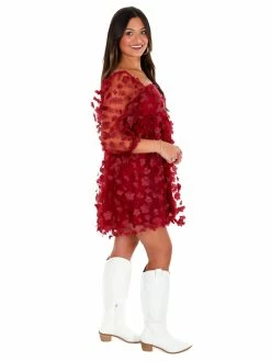 Storia Love Lockdown Red Daisies Mini Dress Dresses