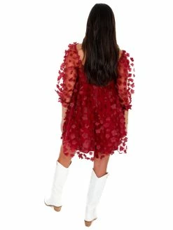 Storia Love Lockdown Red Daisies Mini Dress Dresses