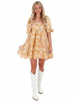 Storia To The Top Multi Floral Babydoll Dress