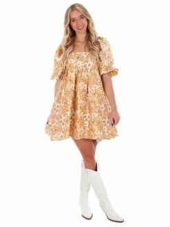 Storia To The Top Multi Floral Babydoll Dress