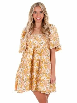 Storia To The Top Multi Floral Babydoll Dress