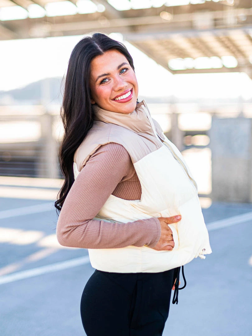 Outlet 🛒 Beivy Beside You Two Tone Puffer Vest JB Fit ❤️ 3 Beivy Beside You Two Tone Puffer Vest JB Fit