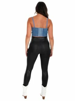 J.nna Used To Be Denim Corset Bustier Top Tops
