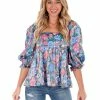 Storia Sale When You Dream Floral Babydoll Top