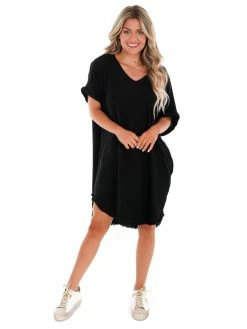 Umgee Happy Tune V-Neck Dress Sale