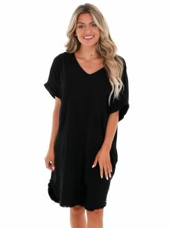 Umgee Happy Tune V-Neck Dress Sale