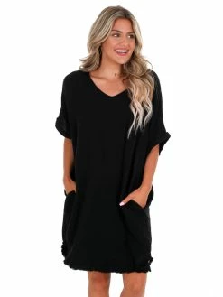 Umgee Happy Tune V-Neck Dress Sale