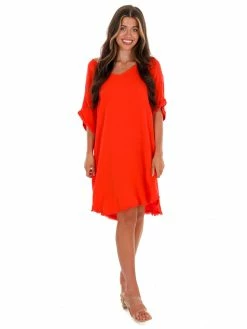 Umgee Happy Tune V-Neck Dress Sale