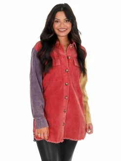 Umgee So What Colorblock Shacket