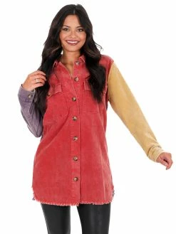 Umgee So What Colorblock Shacket