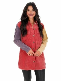 Umgee So What Colorblock Shacket