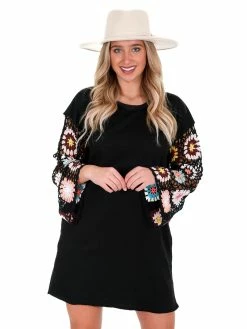 Umgee Break My Heart Crochet Dress Dresses