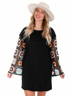 Umgee Break My Heart Crochet Dress Dresses