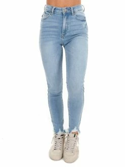 Kancan Bottoms Change My Plans Light High Rise Ankle Skinny Jeans
