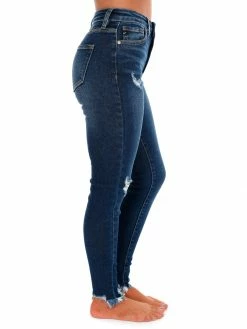 Kancan Bottoms Wrong Timing Dark High Rise Ankle Skinny Jean