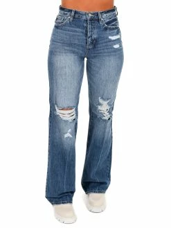 Budget ❤️ Kancan Ultra High Rise Distressed 90s Flare 🤩 6 Kancan Ultra High Rise Distressed 90s Flare