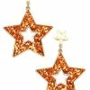 Jewelry Star Of The Night Glitter Star Earrings