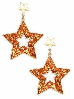 Jewelry Star Of The Night Glitter Star Earrings