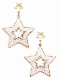 Jewelry Star Of The Night Glitter Star Earrings