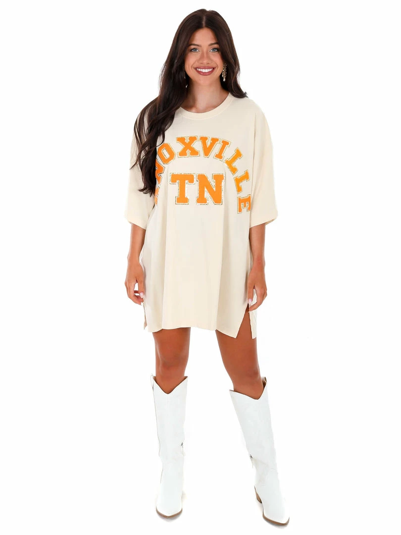 Brand new ๐ Josie's Boutique Oversized Ivory Chenille Knoxville TN Tee ๐ฅฐ 4 Josie's Boutique Oversized Ivory Chenille Knoxville TN Tee