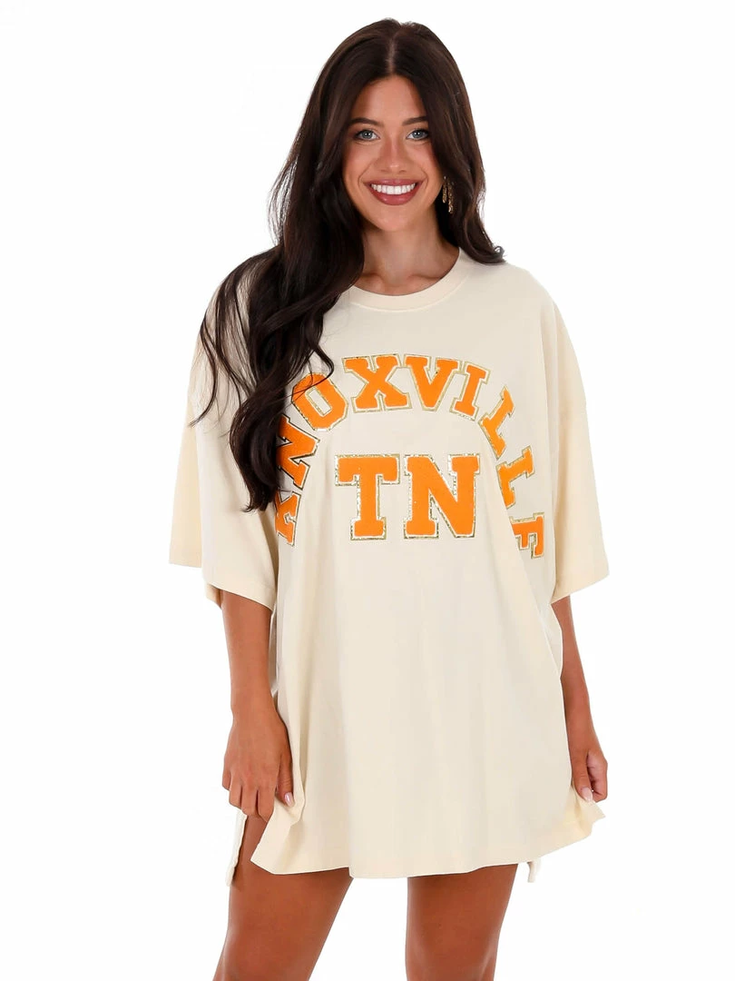 Brand new ๐ Josie's Boutique Oversized Ivory Chenille Knoxville TN Tee ๐ฅฐ 1 Josie's Boutique Oversized Ivory Chenille Knoxville TN Tee