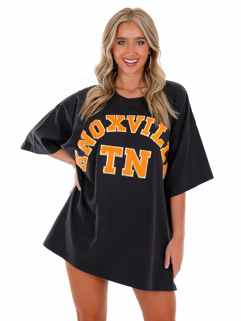 Flash Sale ๐ฅ Josie's Boutique Oversized Tee Collection Oversized Black Chenille Knoxville TN Tee ๐ 3 Josie's Boutique Oversized Tee Collection Oversized Black Chenille Knoxville TN Tee