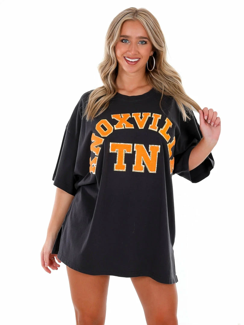 Flash Sale ๐ฅ Josie's Boutique Oversized Tee Collection Oversized Black Chenille Knoxville TN Tee ๐ 1 Josie's Boutique Oversized Tee Collection Oversized Black Chenille Knoxville TN Tee