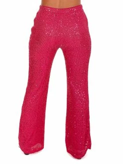 Main Strip Rhinestone Cowboy Fuchsia Sequin Pants