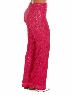 Main Strip Rhinestone Cowboy Fuchsia Sequin Pants