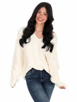 Listicle Best Of Times Oversized Ribbed Sweater