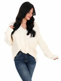 Listicle Best Of Times Oversized Ribbed Sweater